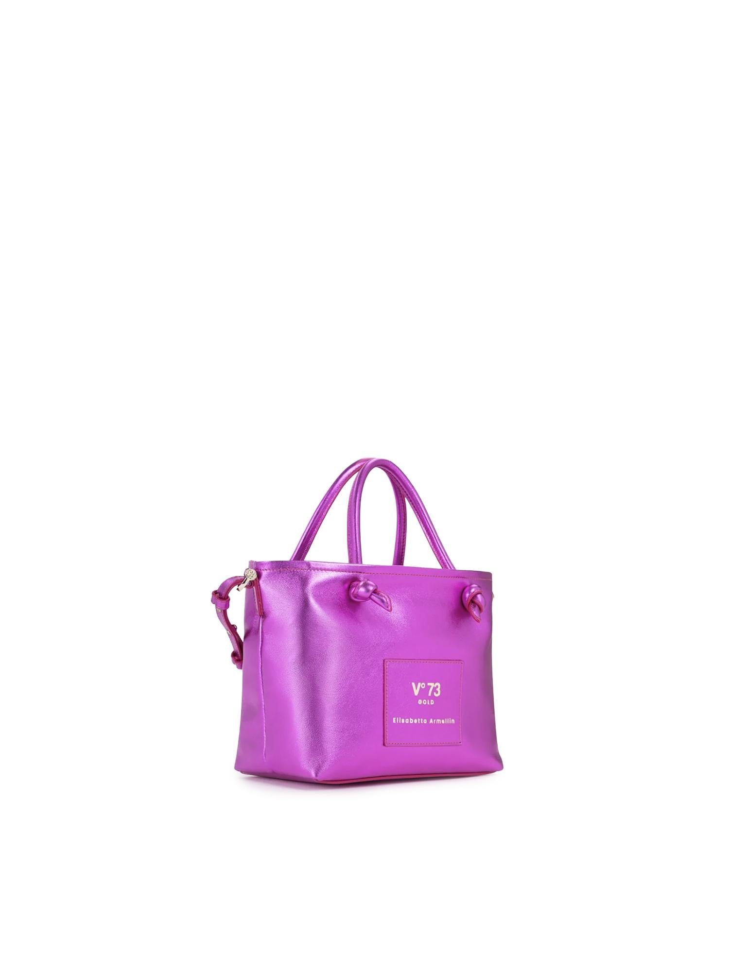 Mini bag in pelle con logo 73BP9VT02 LOLLI POPPOP PINK V° 73 