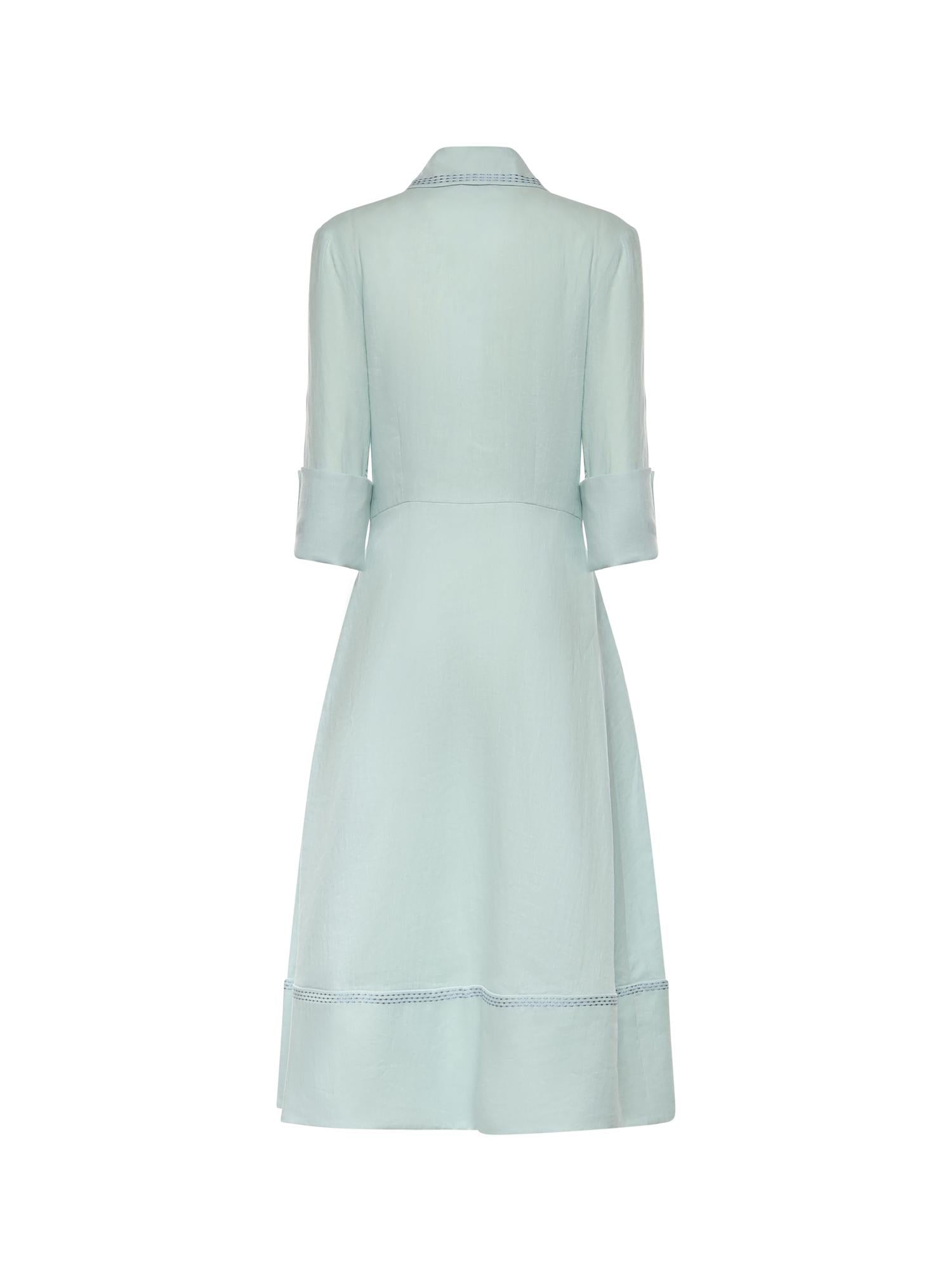 Abito midi in lino 80AAO42E N0750189 GENNY 