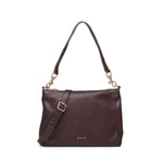 Borsa a spalla con logo BIBP9FA01 PRUGNA BIASIA 