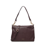 Borsa a spalla con logo BIBP9FA01 PRUGNA BIASIA 