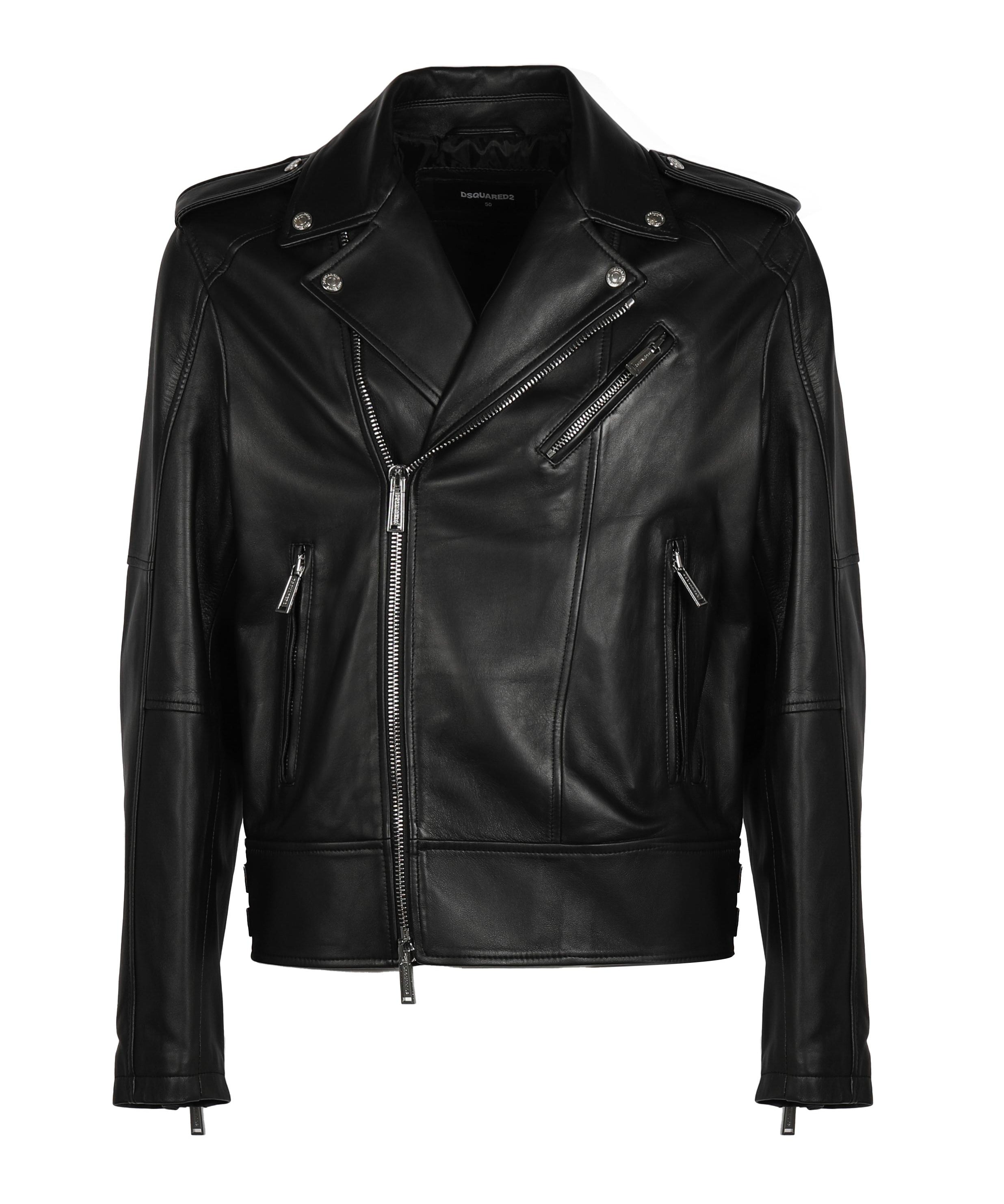Giacca biker in pelle S74AM1329 SY1491900 DSQUARED2 