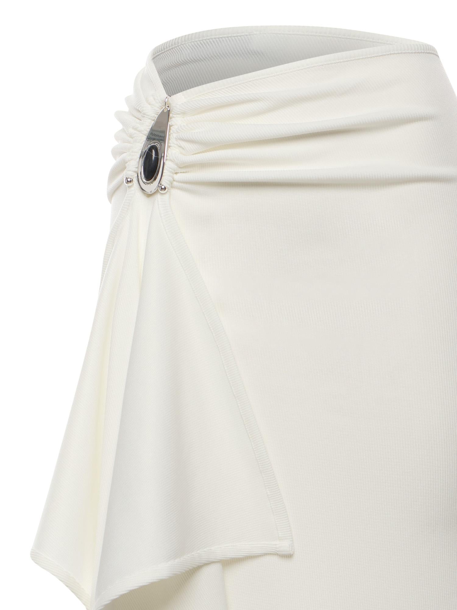 Gonna lunga Crystal in maglia a coste 25044334 WHITE CHRISTOPHER ESBER 