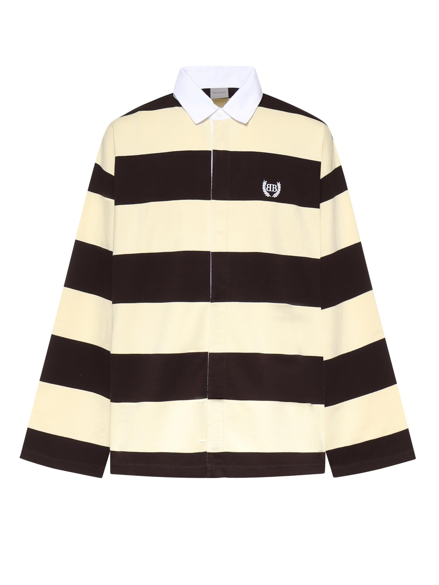 Camicia polo in jersey a righe 871654 TUVL56110 BALENCIAGA 