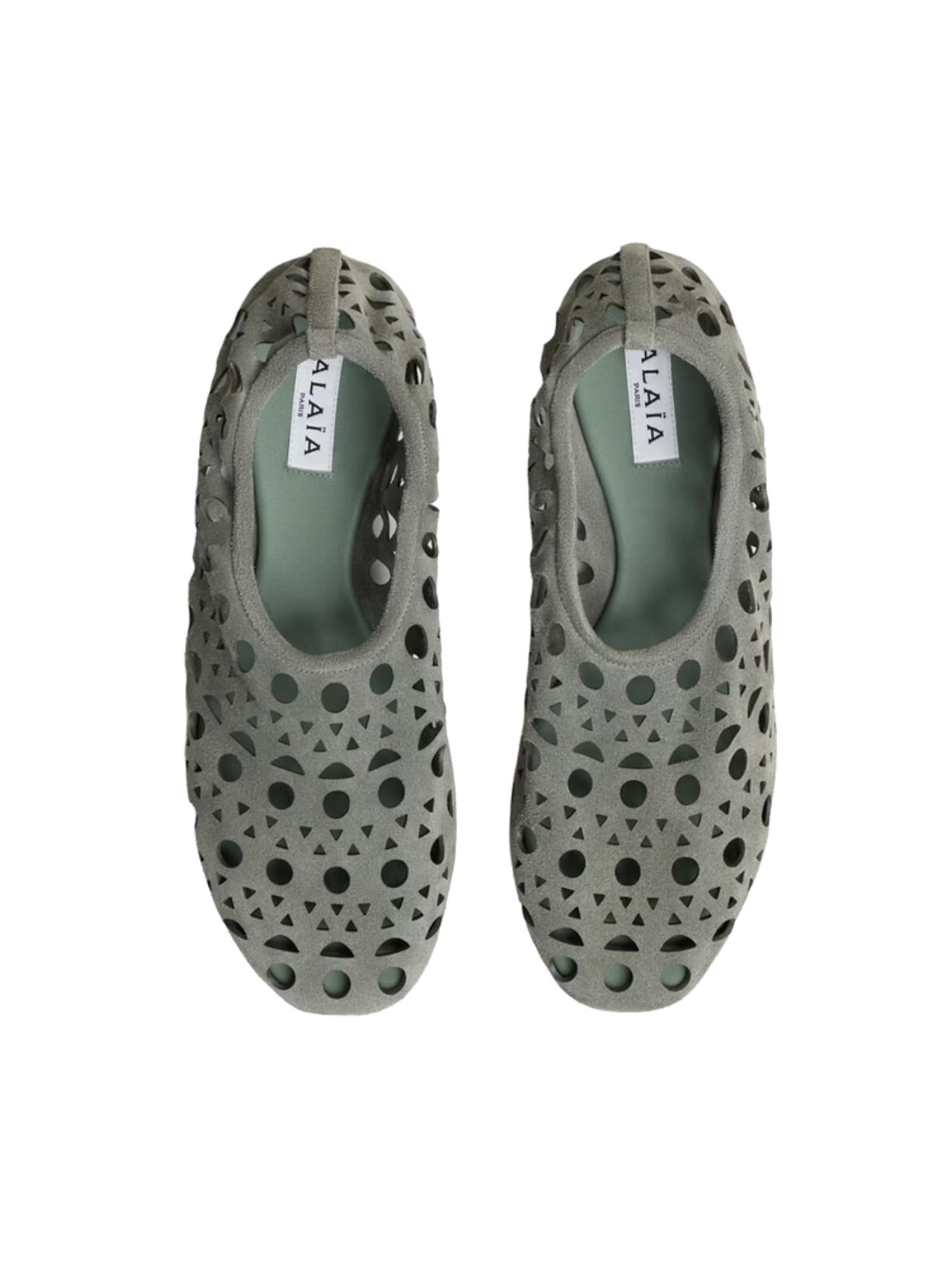 Slippers Vienne in pelle scamosciata AA3A1039I236 U24 ALAIA 