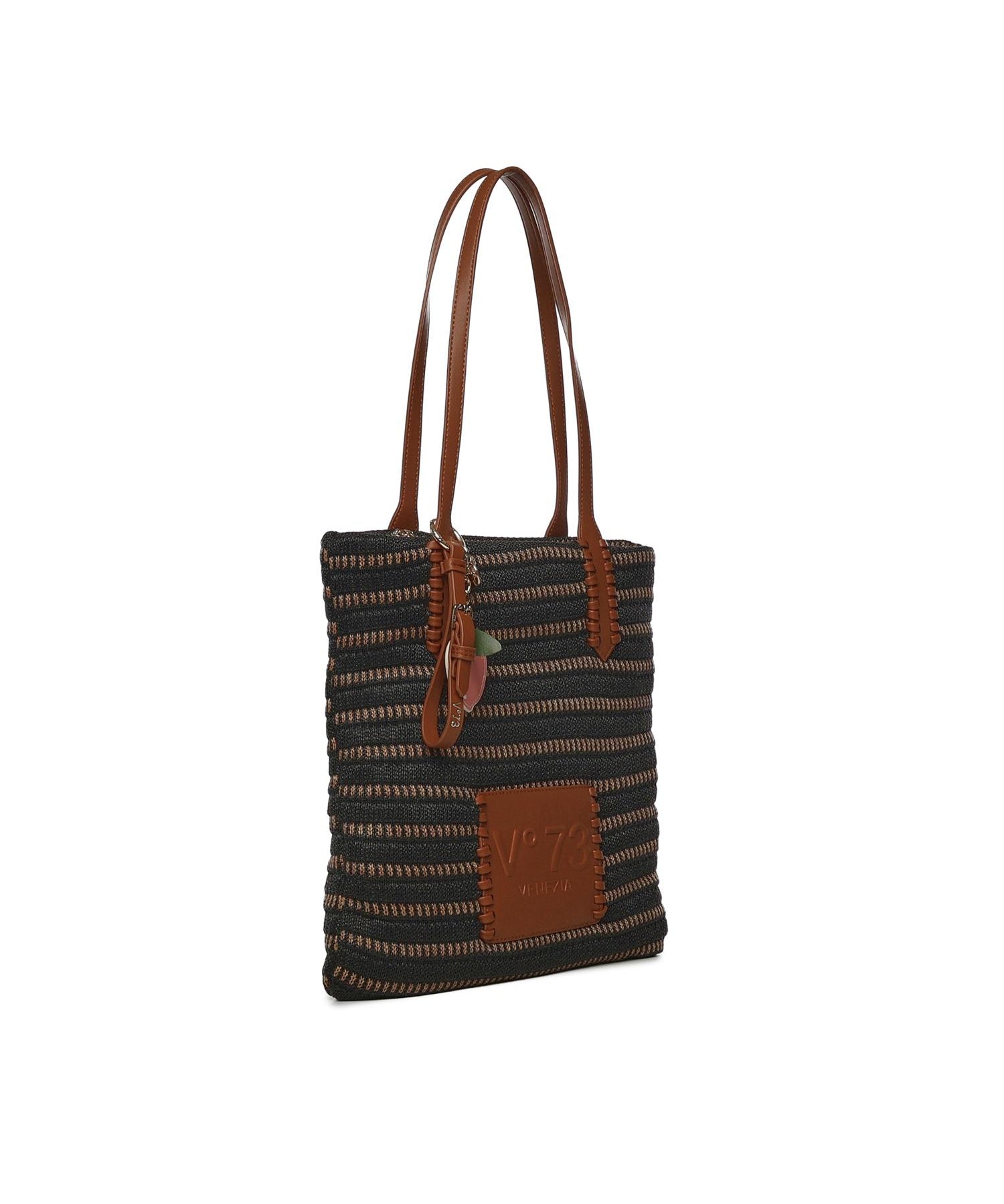 Borsa shopping con logo 73BS9M802 CASSIENERO/CUOIO V° 73 