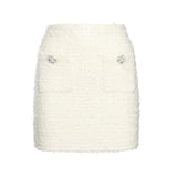 Minigonna in maglia bouclé<BR/> AW25028SK C SELF-PORTRAIT 