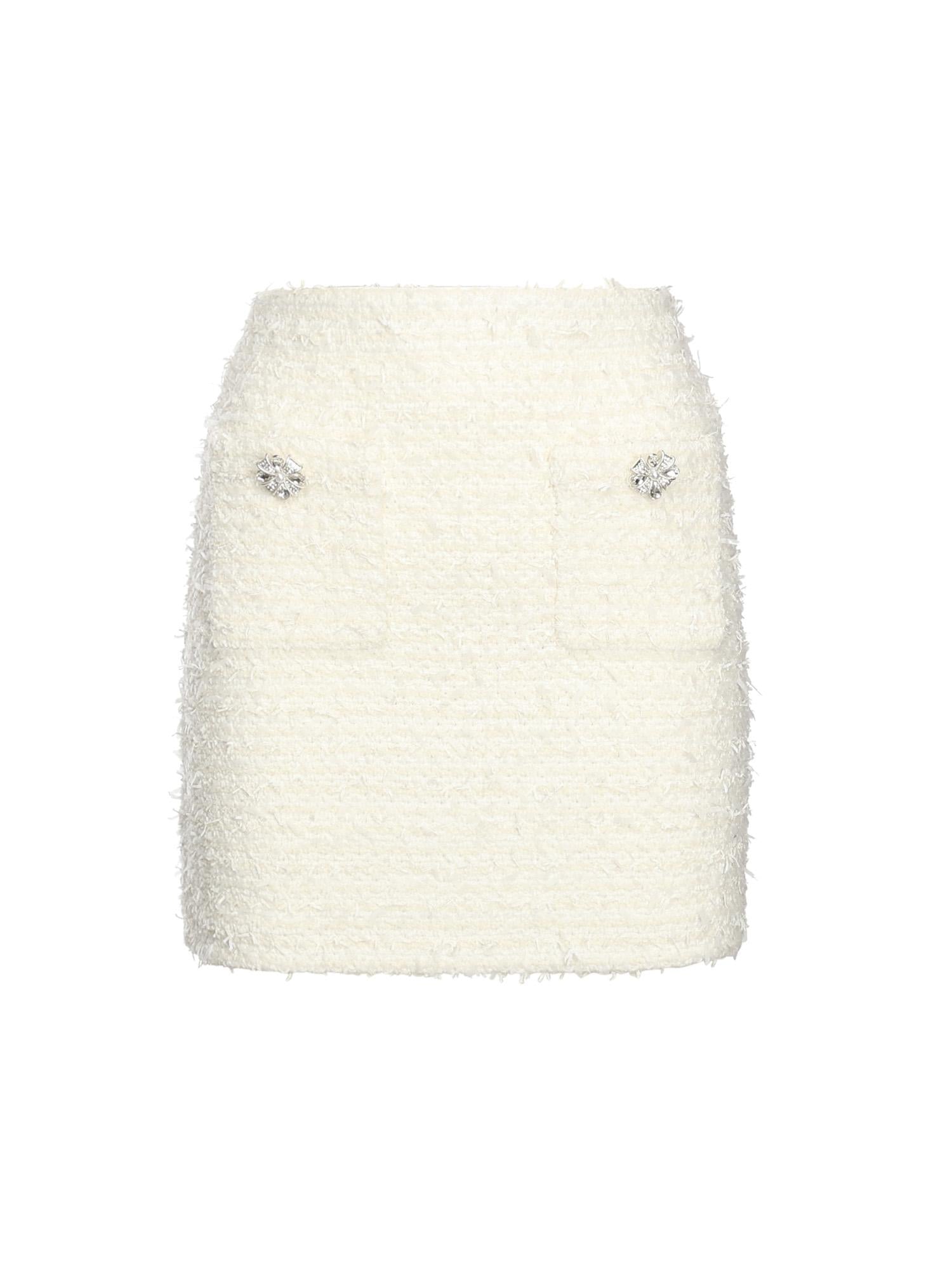 Minigonna in maglia bouclé<BR/> AW25028SK C SELF-PORTRAIT 
