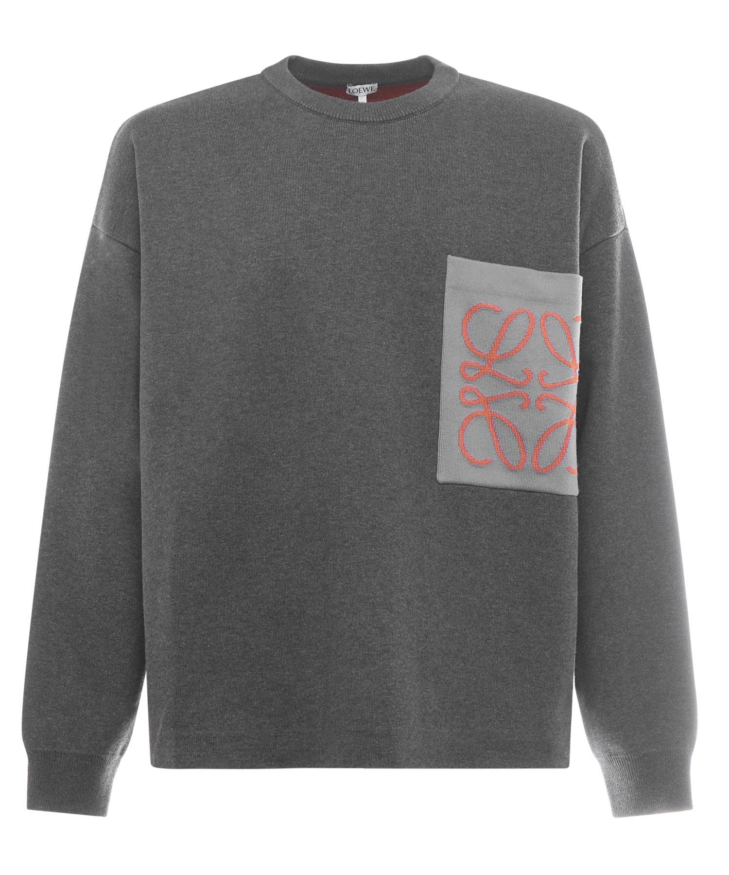 Maglia Anagram in misto cotone con tasca H526Y14KLS 1134 LOEWE 