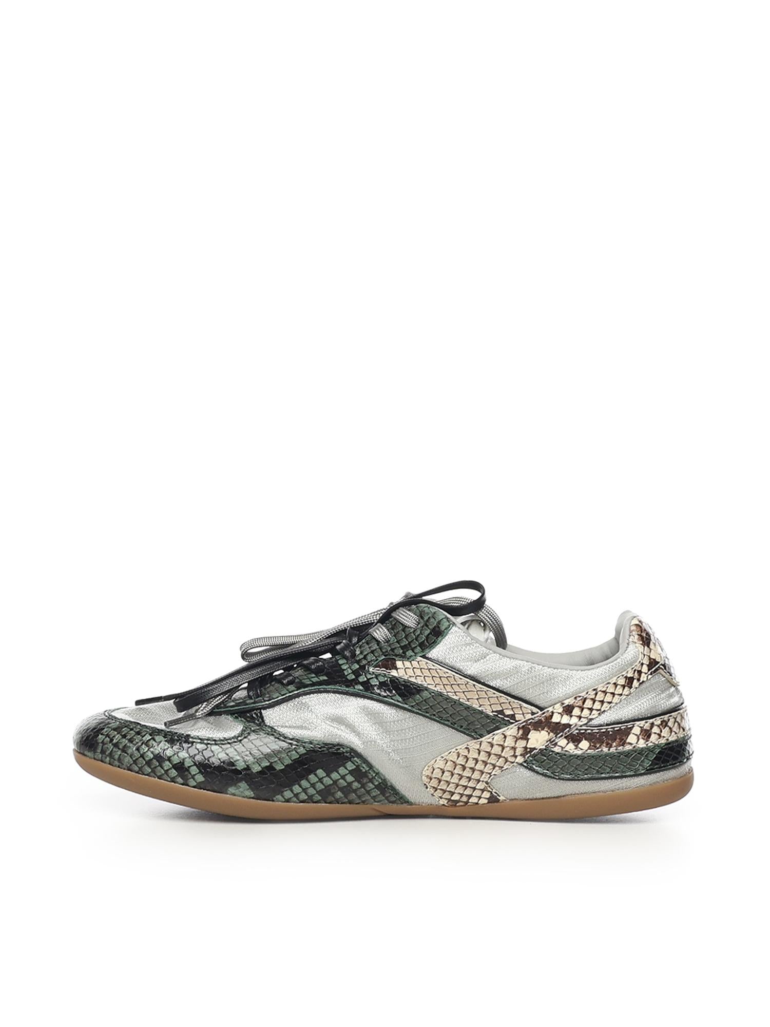 Sneakers Gymnasium in tessuto tecnico e Ayers stampa pitone 5E428E 3ZL4F04UJ MIU MIU 