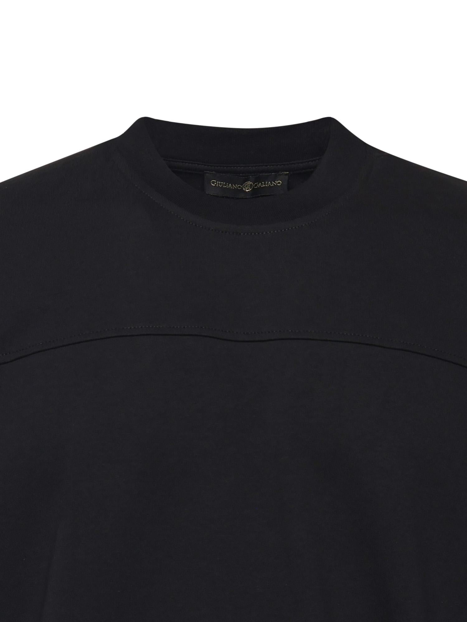 T-shirt Bob in puro cotone<BR/> BOB NERO GIULIANO GALIANO 