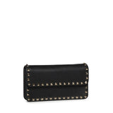 Portafoglio con catena Rockstud in vitello granato 7W2P0S61 VSH0NO VALENTINO GARAVANI 