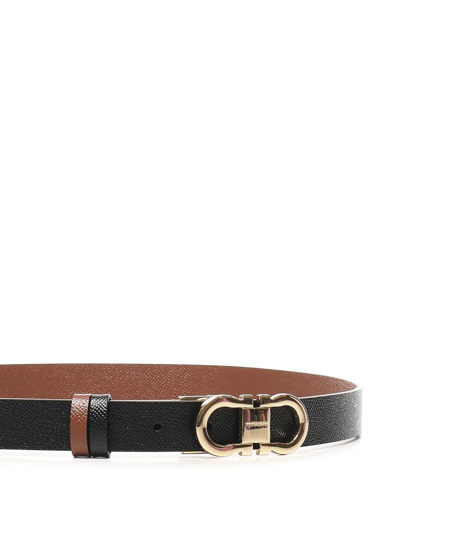 Cintura regolabile e reversibile Gancini 230294 780407009 FERRAGAMO 