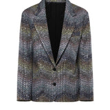 Blazer monopetto in viscosa lamé con paillettes DS26SF06 BC0065SMSNS MISSONI 