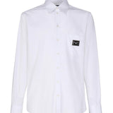 Camicia Martini cotone con placca logata G5JG4T FU5U8W0800 DOLCE & GABBANA 