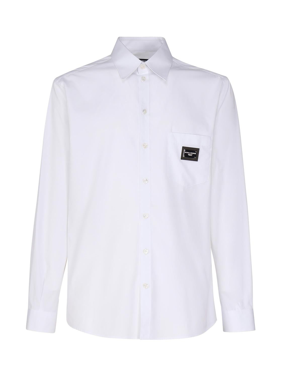 Camicia Martini cotone con placca logata G5JG4T FU5U8W0800 DOLCE & GABBANA 
