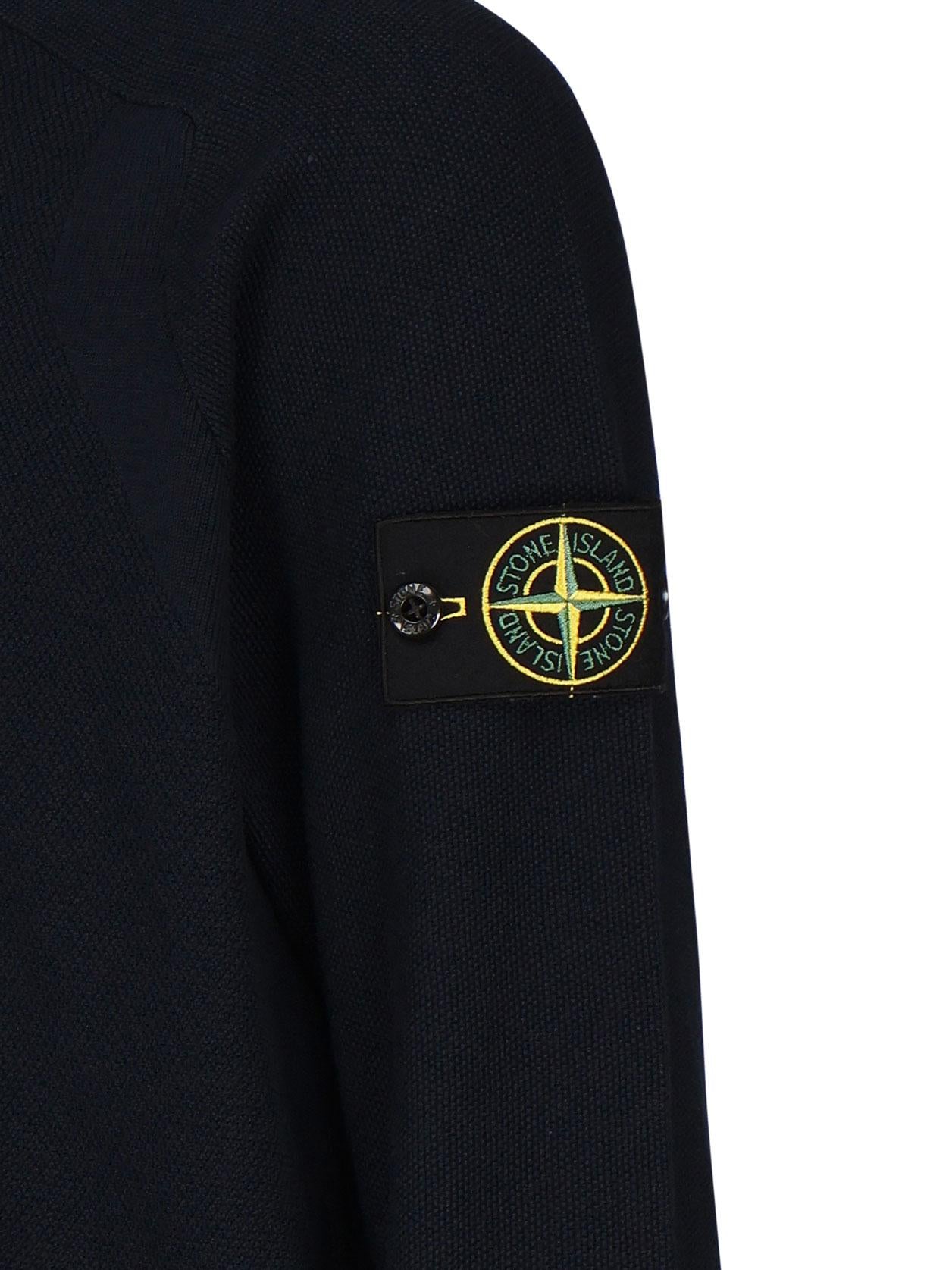 Maglione girocollo dal taglio ampio con dettagli a coste K1S155100036 S00B5V0020 STONE ISLAND 