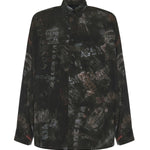 Camicia Cocoon Washed Crayon Allover in popeline di viscosa 857811 TTL781055 BALENCIAGA 