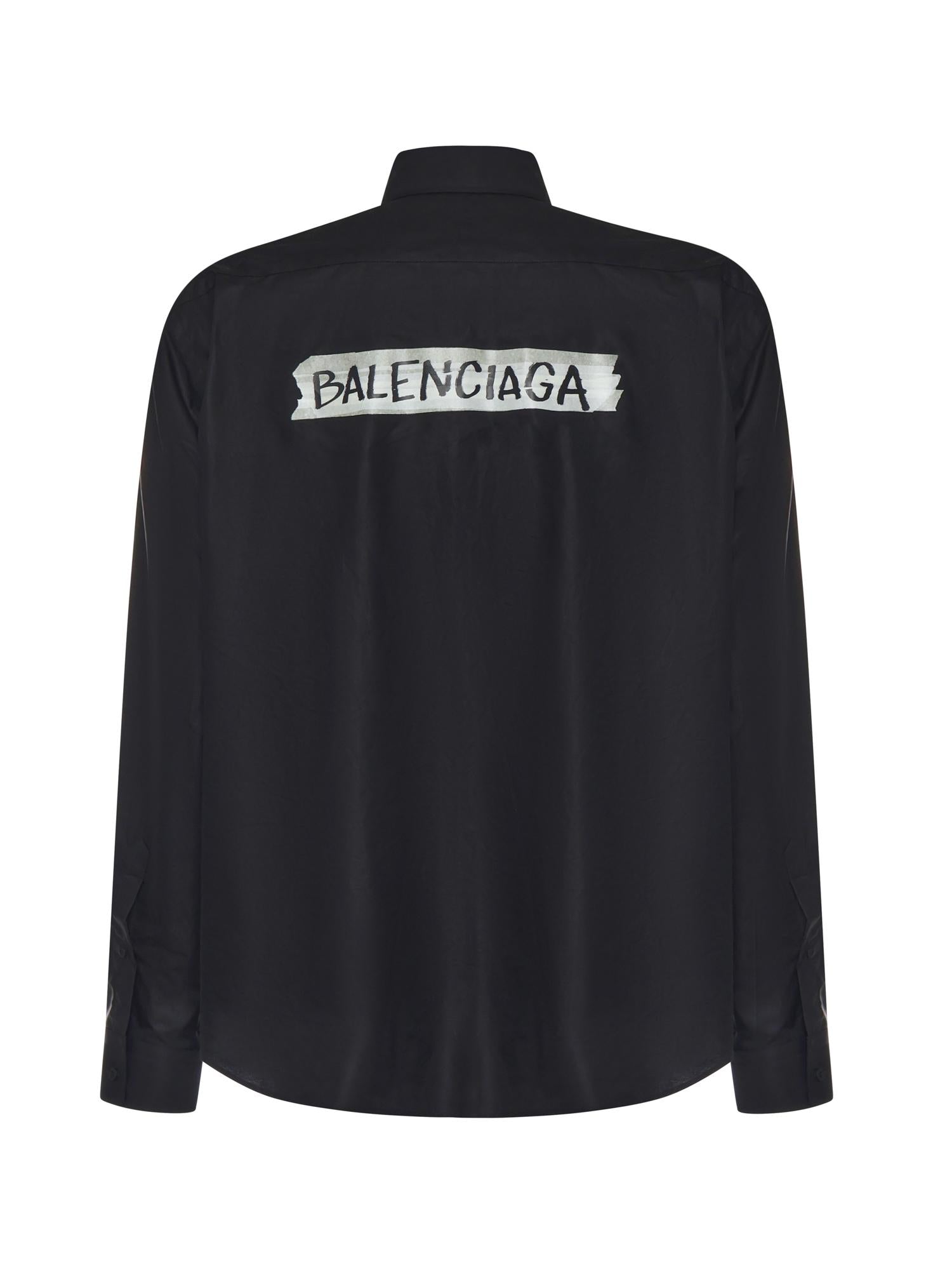 Camicia Masking Tape in popeline di cotone 857809 TRM281000 BALENCIAGA 