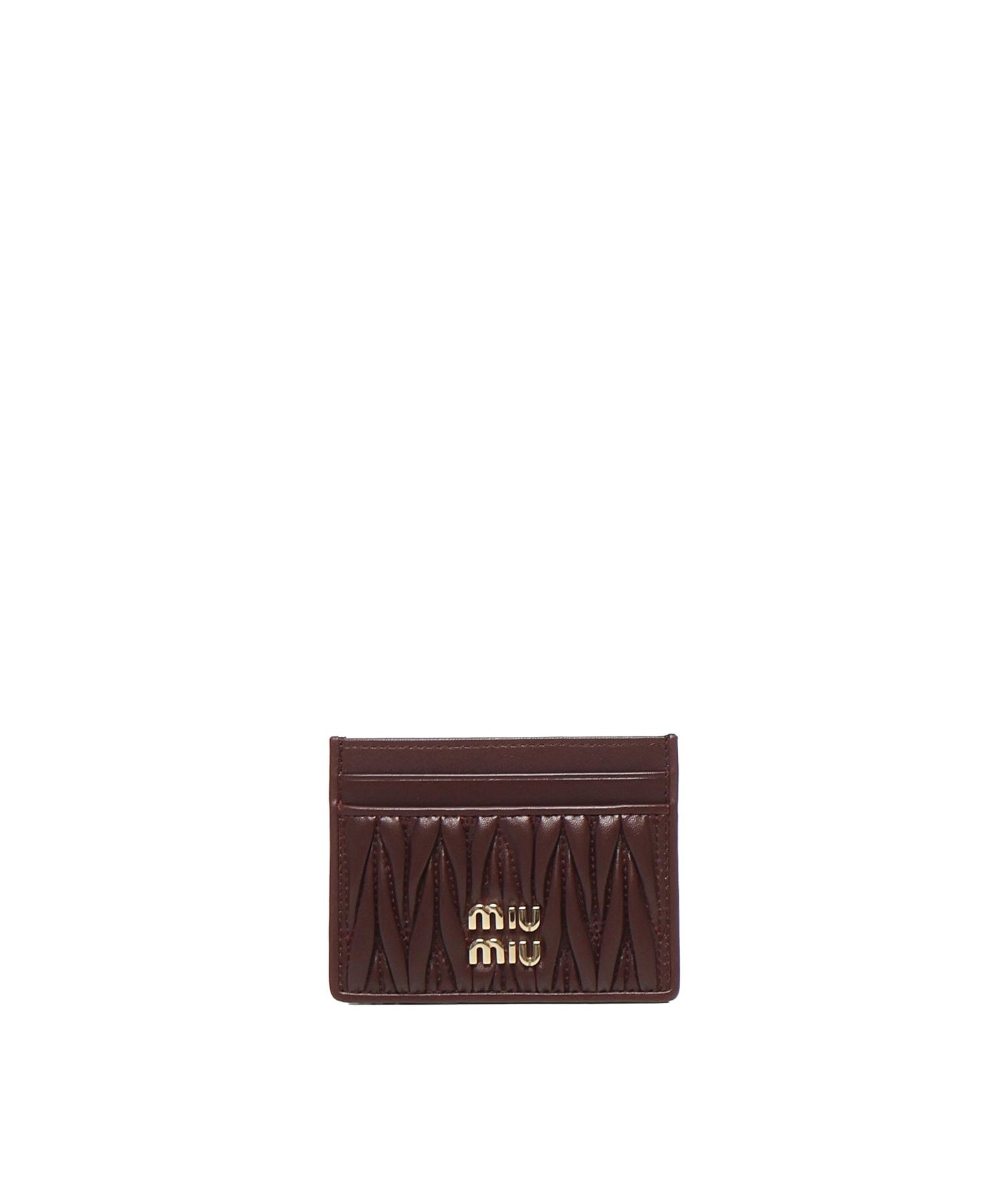 Portacarte in nappa matelassé 5MC076 AFPPF0007 MIU MIU 