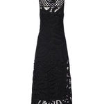 Abito midi senza maniche in crochet geometrico 106361 A354Z99 PINKO 
