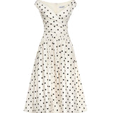 Abito midi in cotone a pois RS26209M C SELF-PORTRAIT 