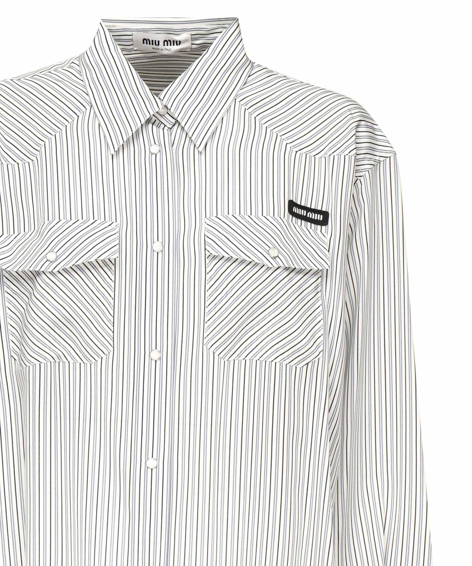 Camicia in crêpe de Chine MK1974 177WF0EK1 MIU MIU 