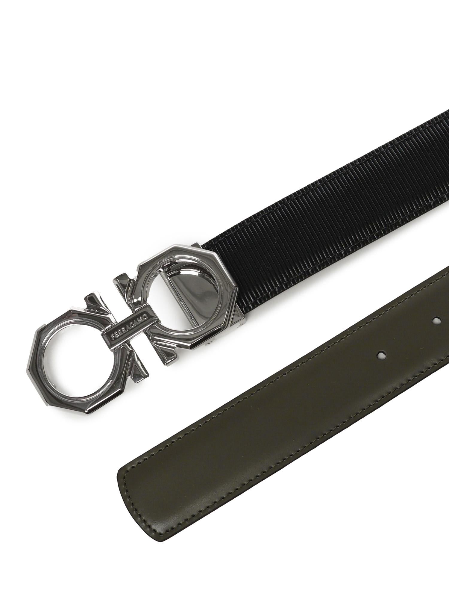 Cintura Gancini in pelle 670266 781219011 FERRAGAMO 