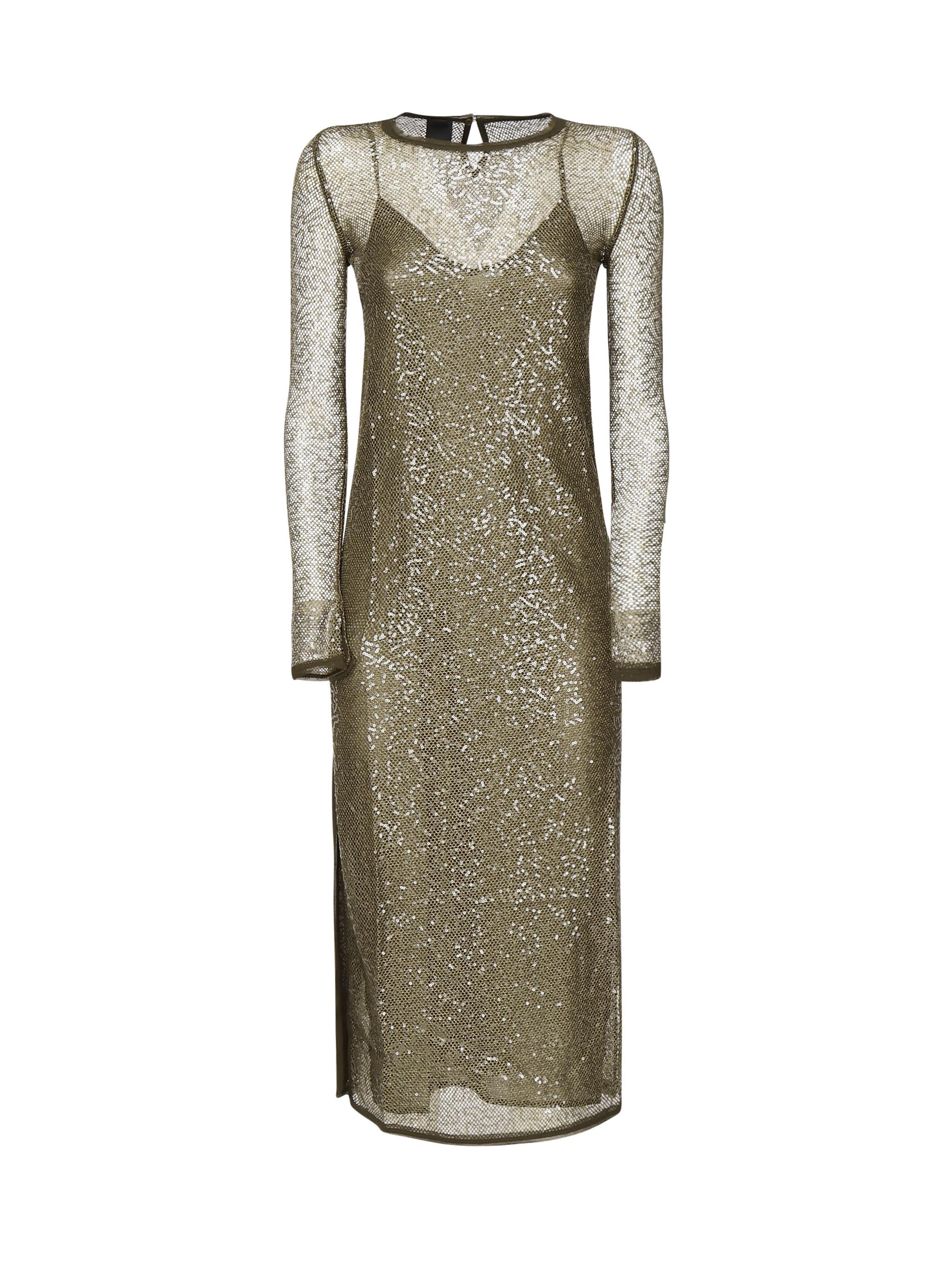 Abito midi rete paillettes 104709 A2EXX26 PINKO 