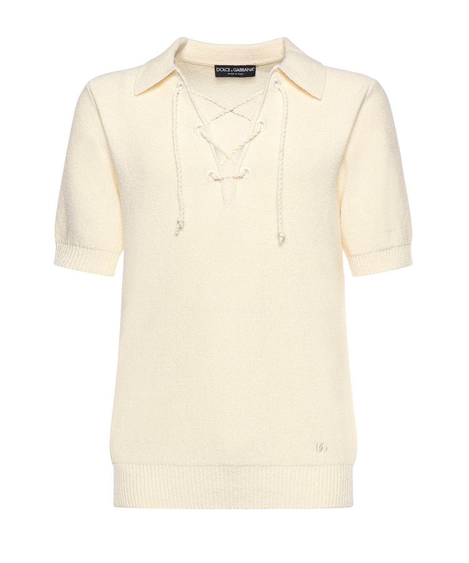 Polo Serafino con coulisse GXXBUZ JGMH0A3791 DOLCE & GABBANA 