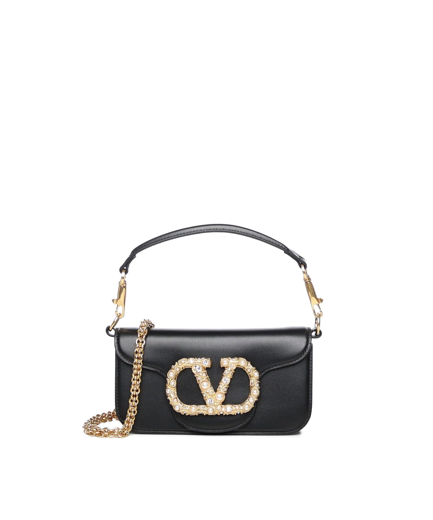 Borsa piccola a spalla Locò in vitello con logo gioiello 7W2B0K53 CXABBK VALENTINO GARAVANI 