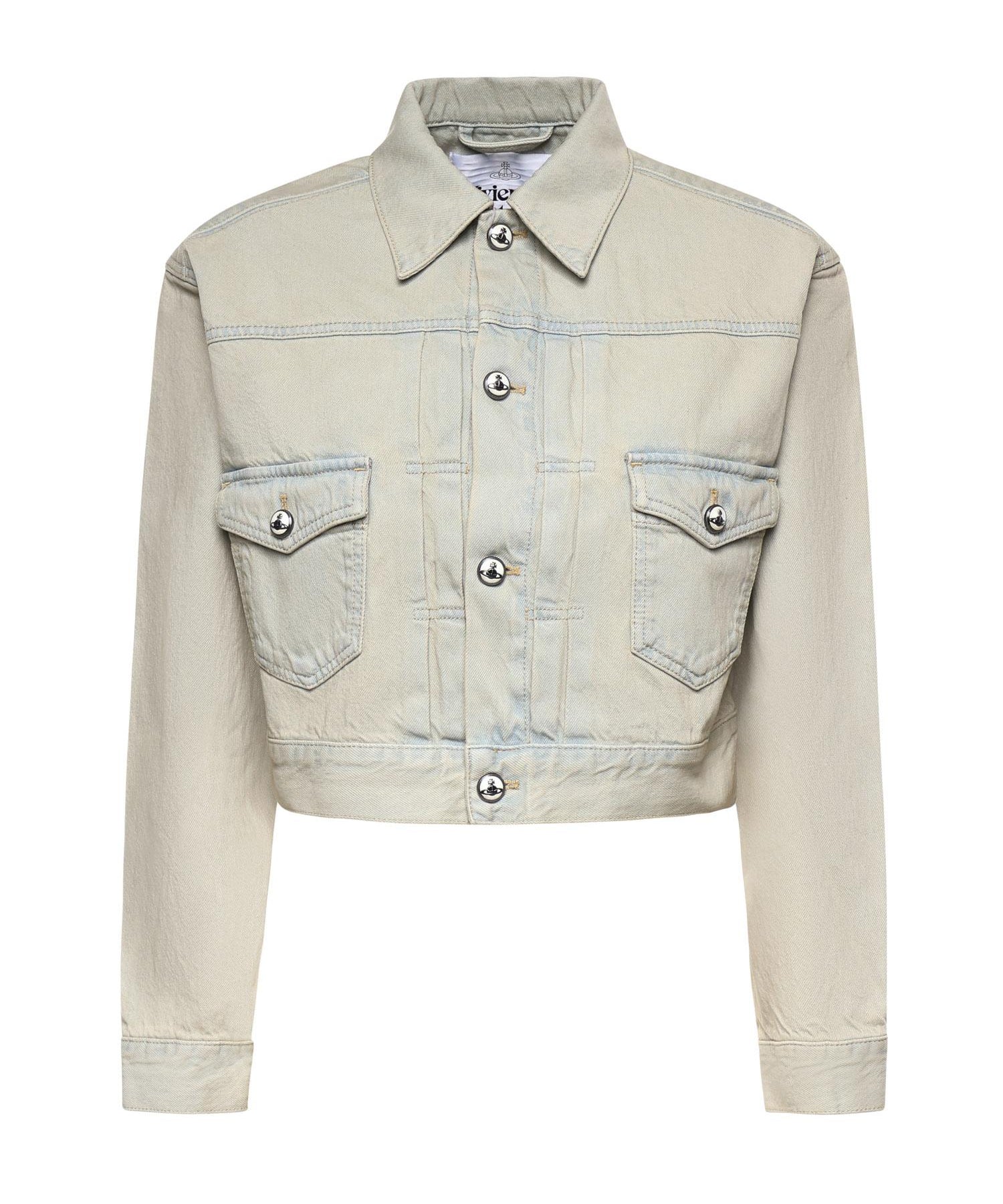 Giacca cropped Marlene in denim 19010018 W01C1B412 VIVIENNE WESTWOOD 