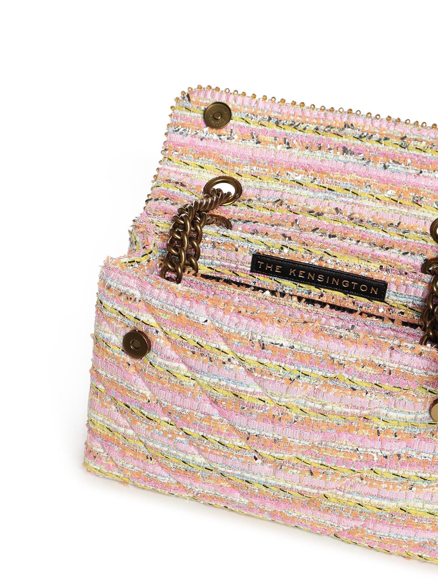 Borsa Kensington in tweed 2062657609 PINK KURT GEIGER 