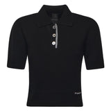 Maglia stile polo con logo 105450 A2Q9Z99 PINKO 