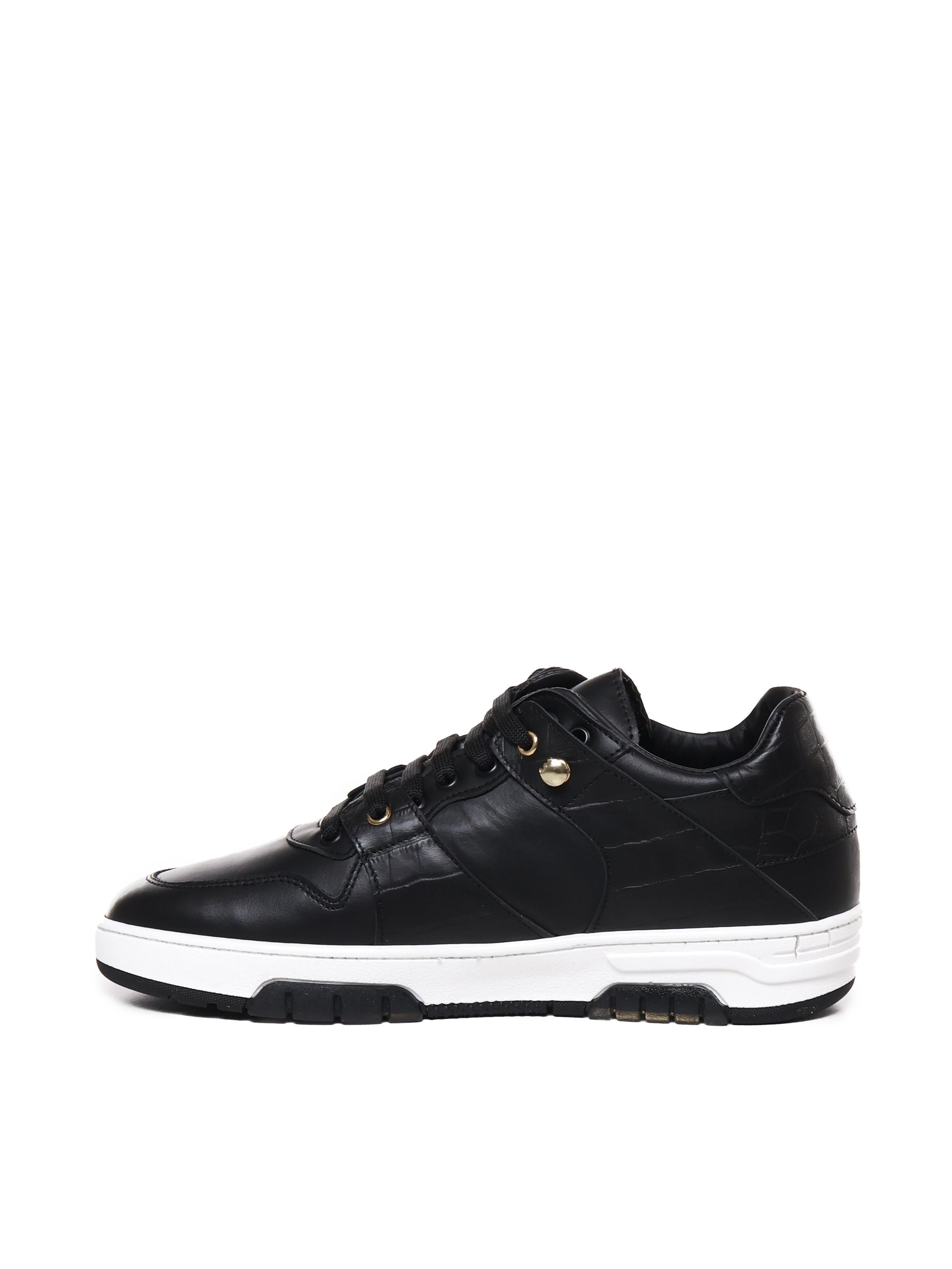 Sneakers basse Legend in pelle<BR/> LEGEND LOW/CROCKBLACK/BLACK GIULIANO GALIANO 