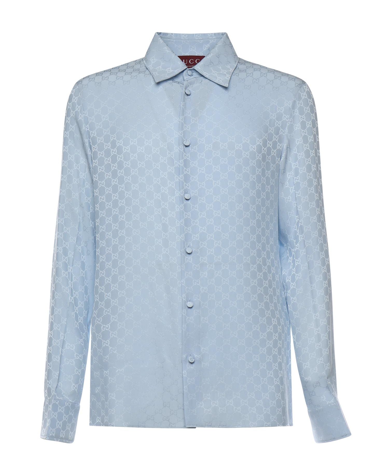 Camicia in seta GG jacquard 847034 ZATF94977 GUCCI 