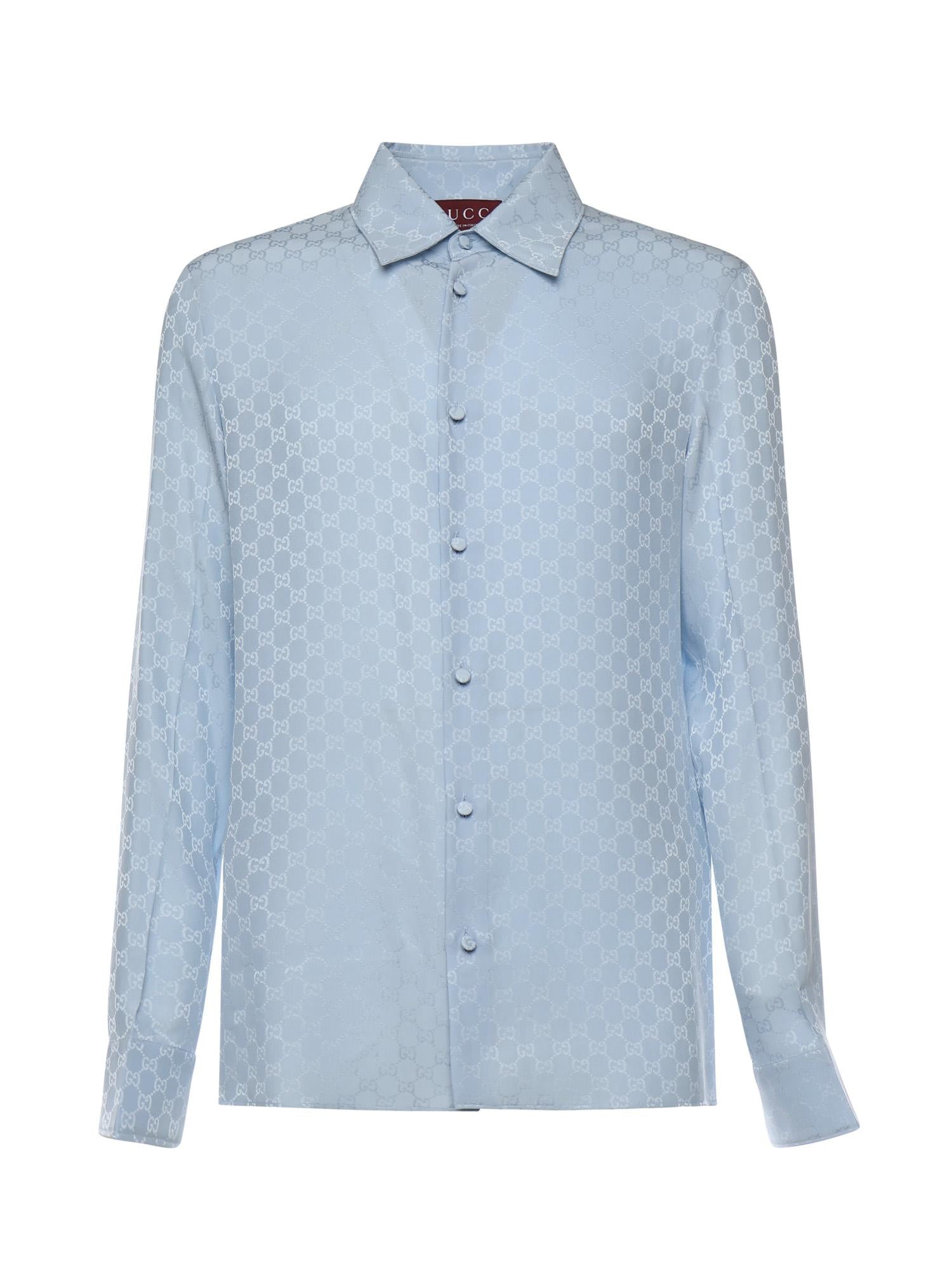 Camicia in seta GG jacquard 847034 ZATF94977 GUCCI 