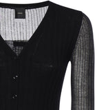 Cardigan in maglia leggera a coste 106321 A34BZ99 PINKO 
