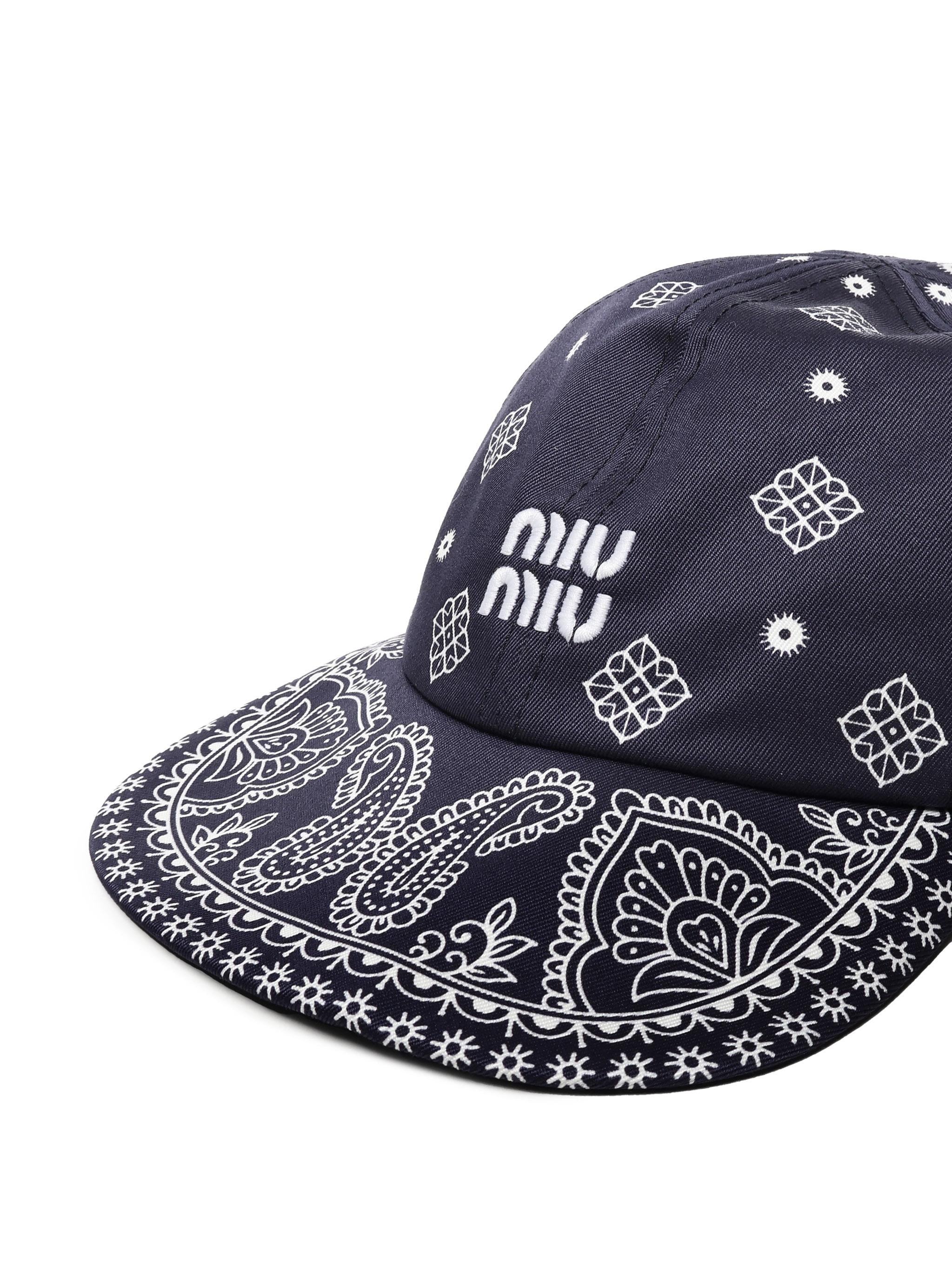 Cappello da baseball con logo 5HC369 2IC9F022X MIU MIU 