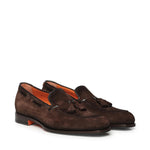 Mocassino con nappine in pelle e suede MCBD19176BJ1G EIPT50 SANTONI 