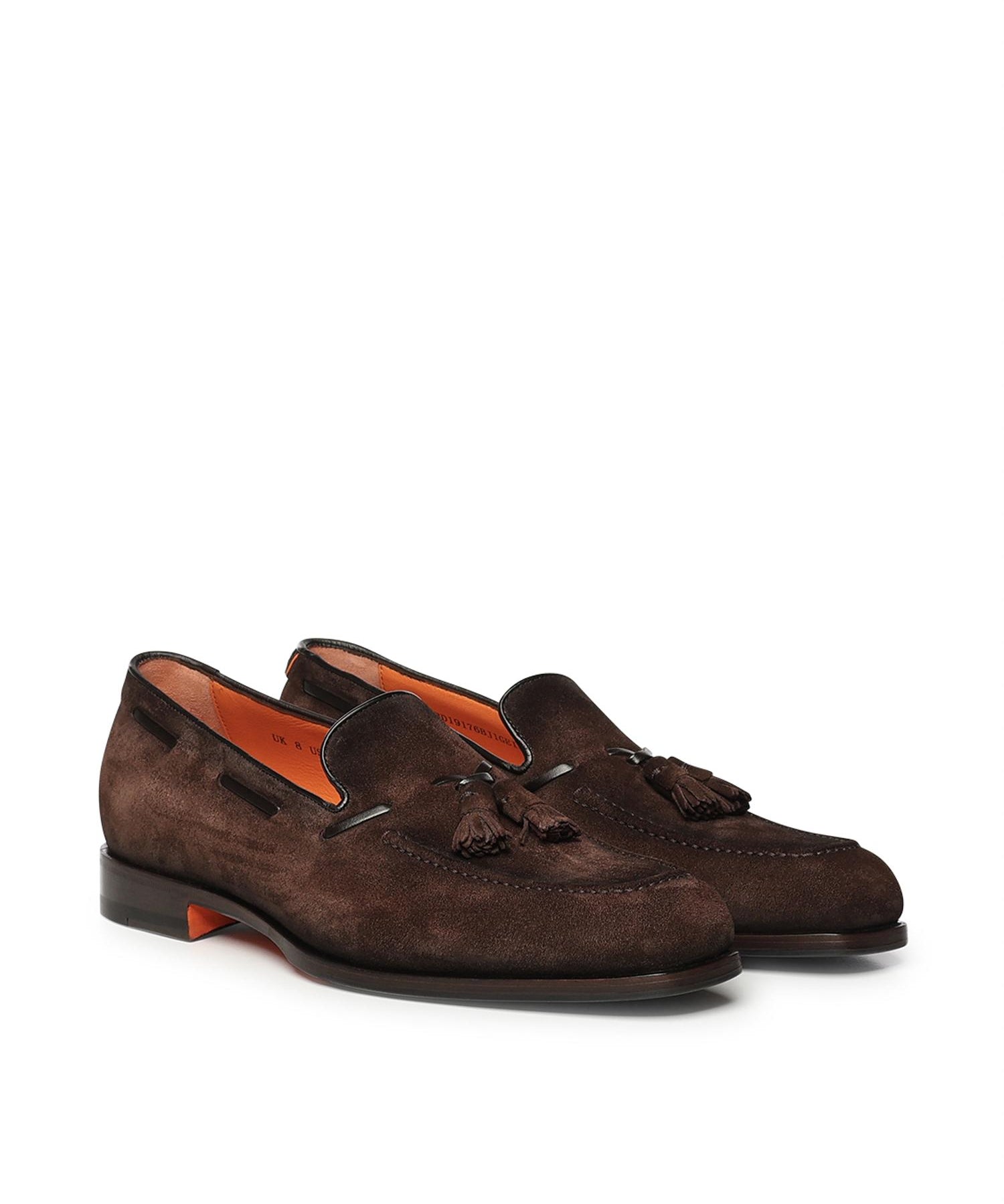 Mocassino con nappine in pelle e suede MCBD19176BJ1G EIPT50 SANTONI 