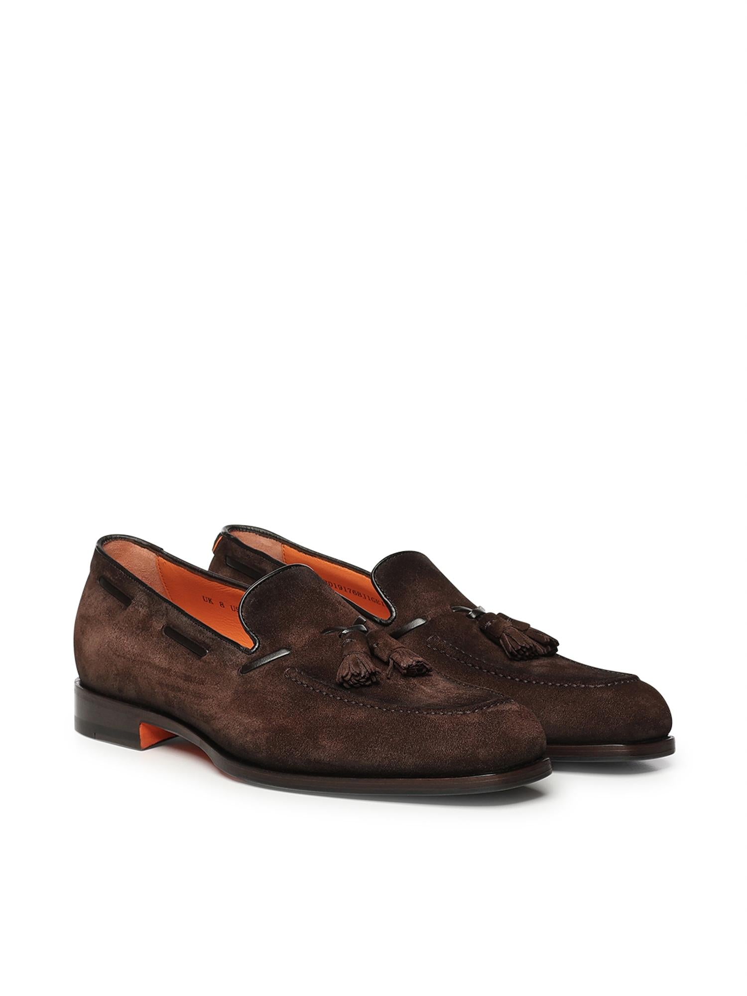 Mocassino con nappine in pelle e suede MCBD19176BJ1G EIPT50 SANTONI 