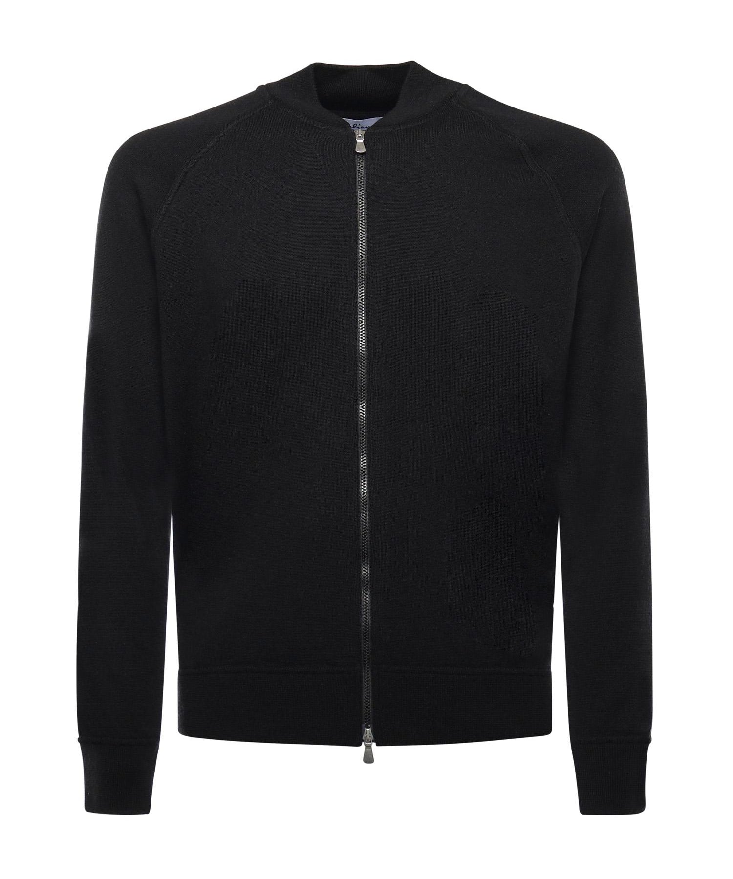 Felpa con zip in lana<BR/> 14803 57133099 GALIANO 