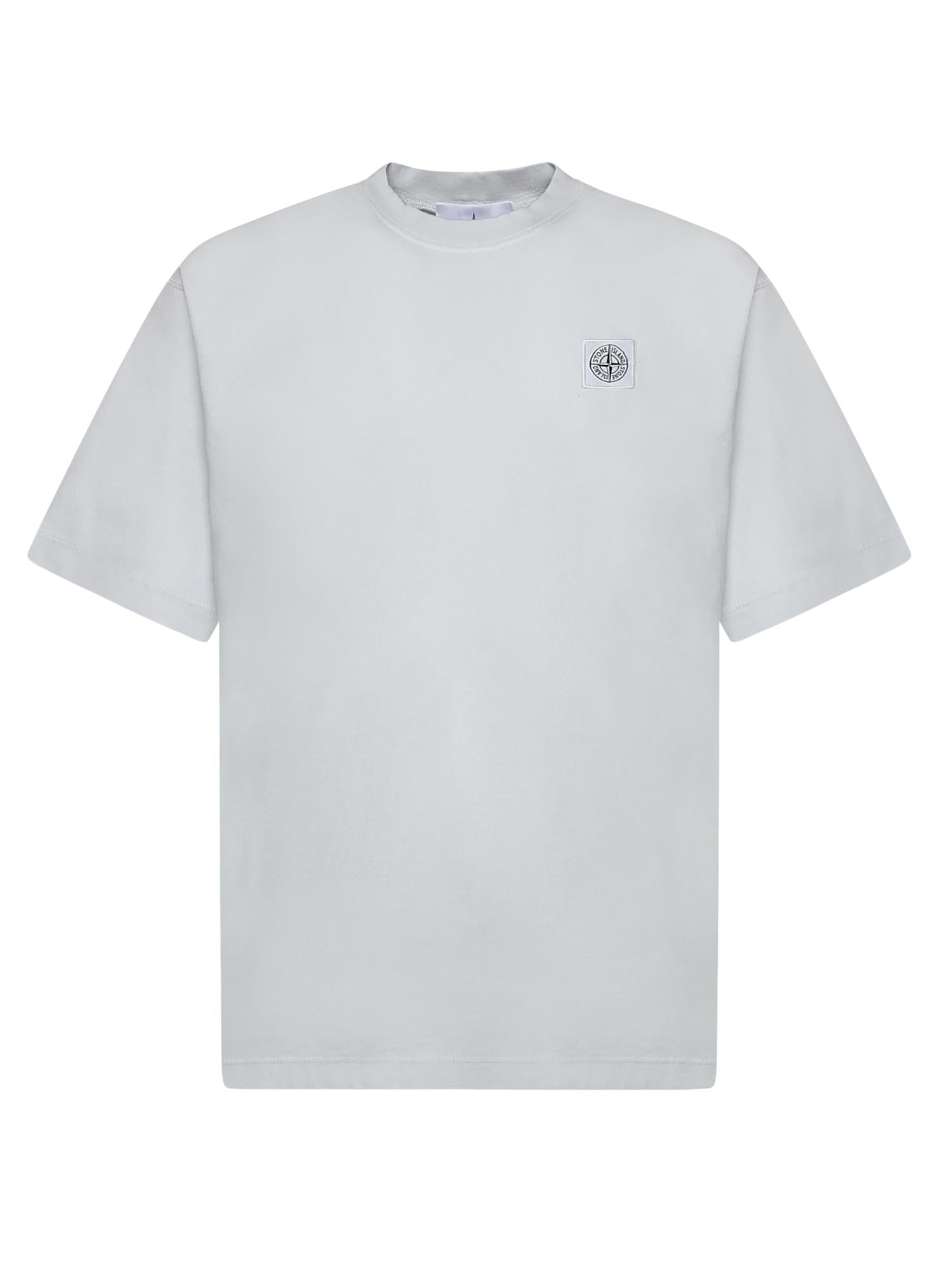 T-shirt con patch Compass in jersey di cotone L1S152100030 S0115V0041 STONE ISLAND 