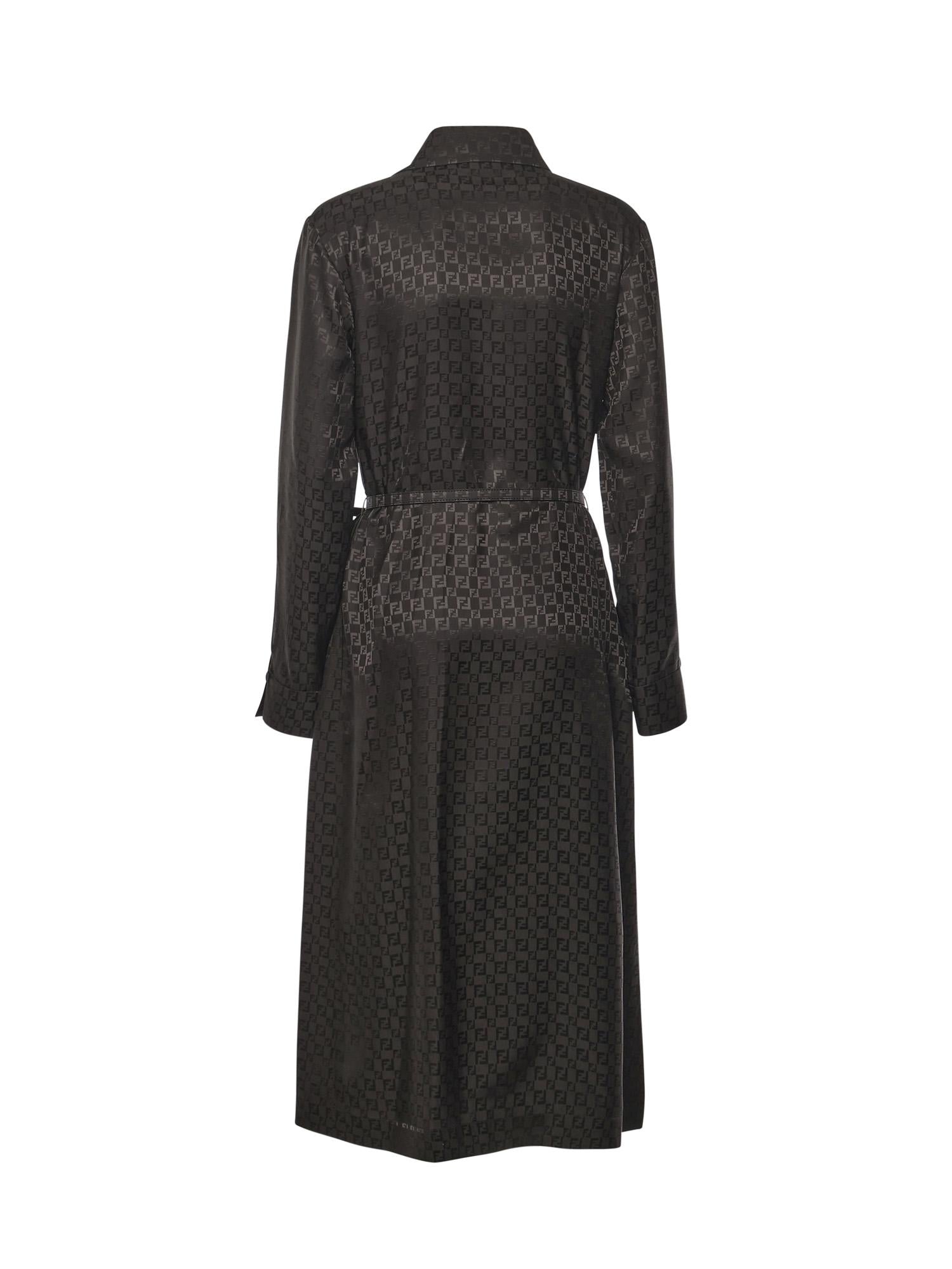 Abito chemisier in seta FF jacquard FDD443 AUQGF1T6H FENDI 