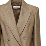 Giacca Gerla doppiopetto in lino <BR/> 2511041022600 001 MAX MARA 