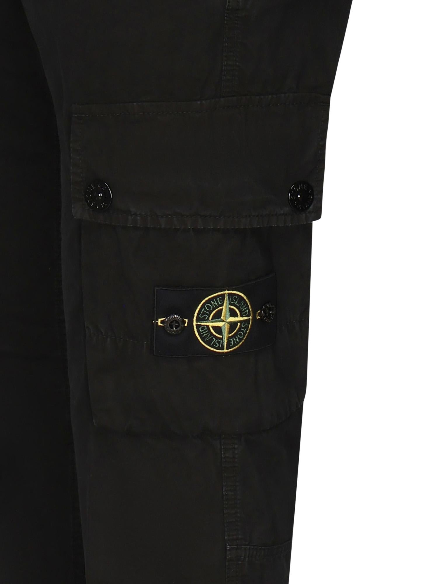 Pantalone cargo in tela di cotone biologico <BR/> K1S153100303 S00WAV0129 STONE ISLAND 