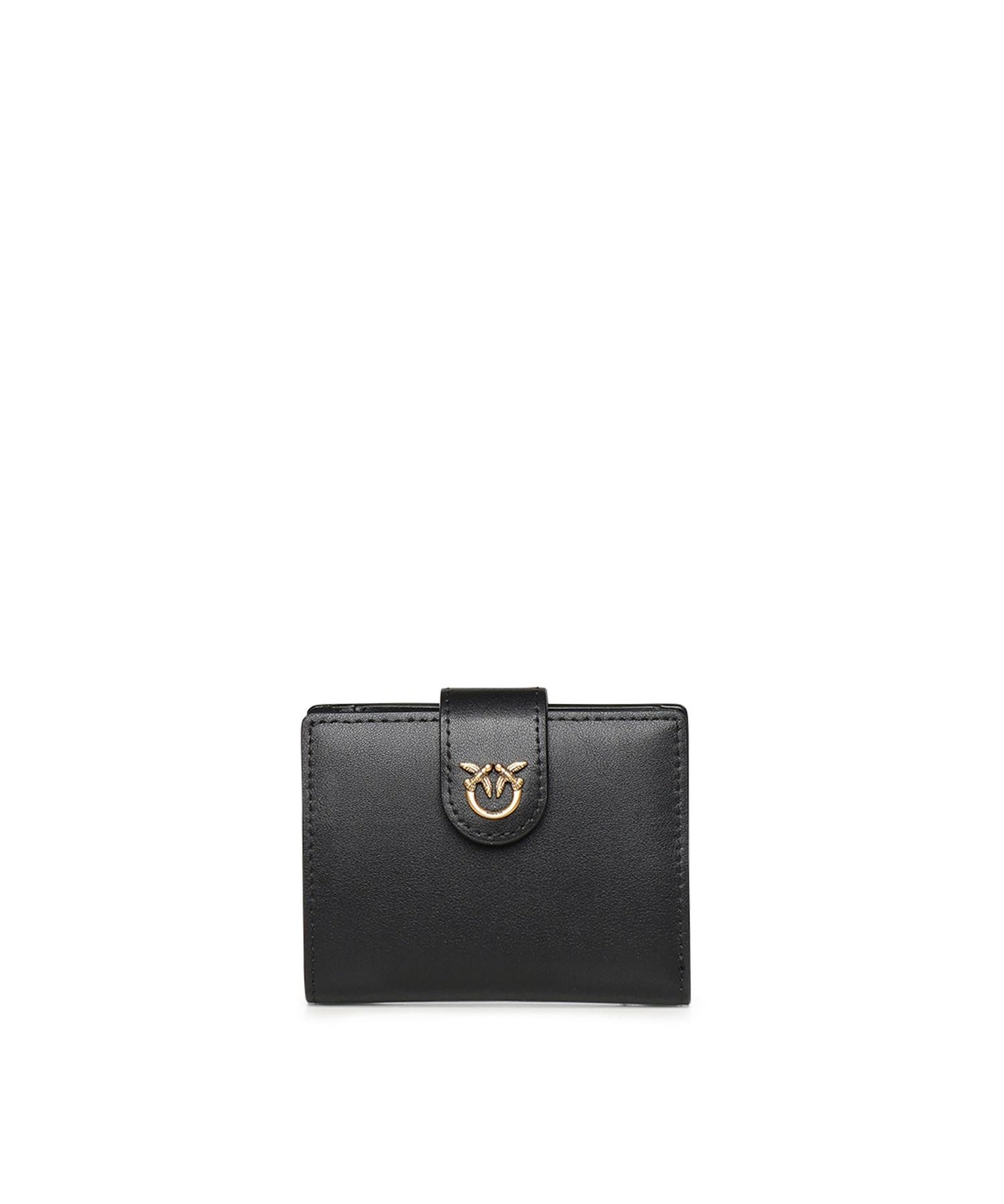 Portafoglio in pelle con logo 102840 A0F1Z99Q PINKO 