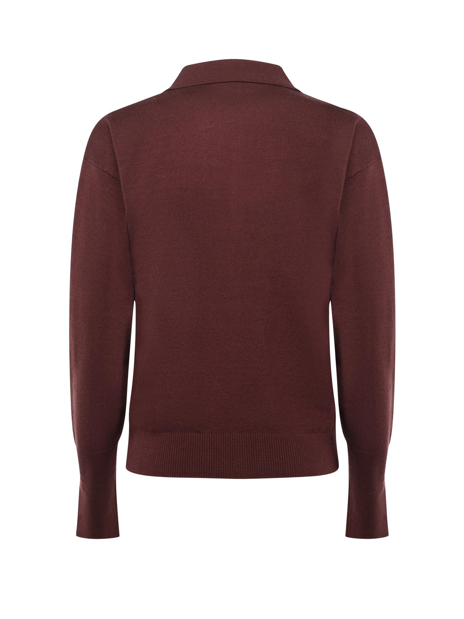 Maglia polo in viscosa<BR/> DK9210 TERRA OTTOD'AME 