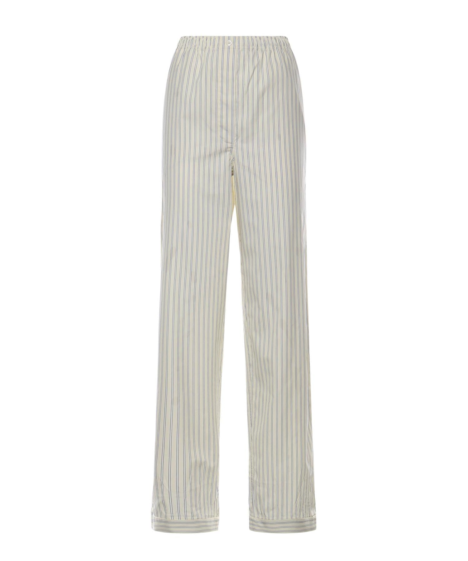 Pantaloni pigiama in popeline riga MP1829 180UF0061 MIU MIU 