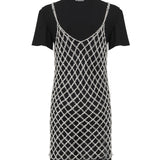 Abito t-shirt con paillettes 105144 A2LTZ99 PINKO 